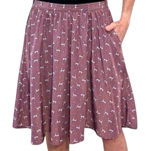 Dalmation Dog Print Skater Skirt Lilac Pink Whimsygoth Coquette Girlhoodcore Y2K - Picture 4 of 17